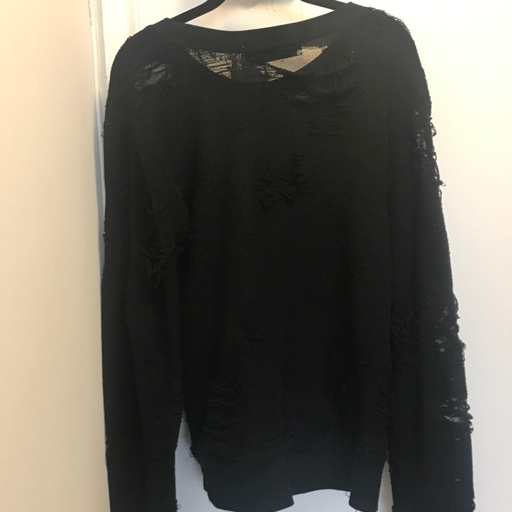 Iro jeans burntout black sweater M